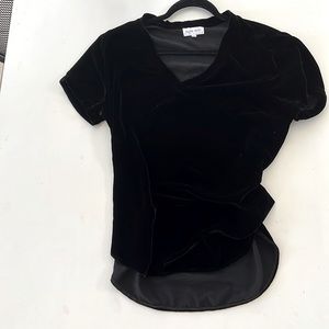 Bella Dahl black velvet blouse 20% silk, 80% rayon — super gorgeous